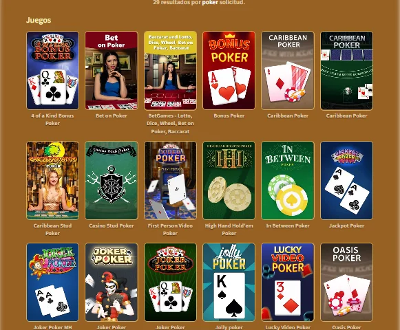 juegos de póker disponibles en MyEmpire Casino