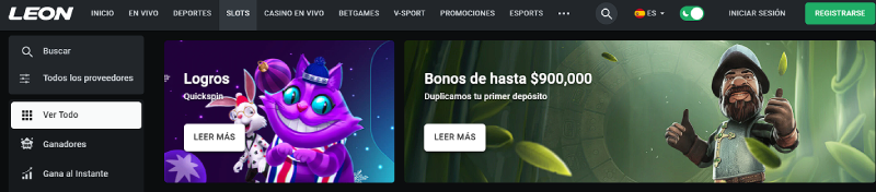 leonbet 100% bono de bienvenida casino hasta $900.000