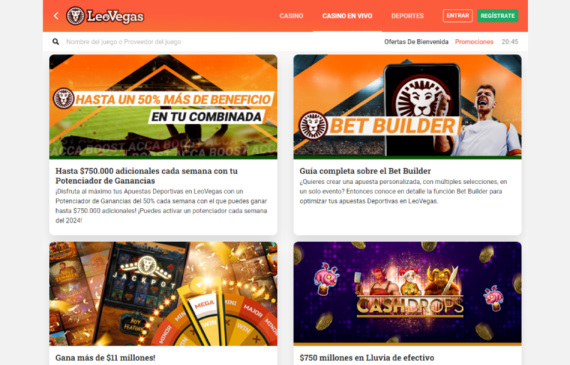leovegas casino otras promociones disponibles