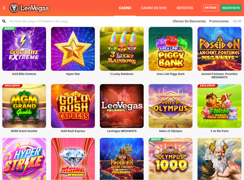 leovegas juegos de casino disponibles