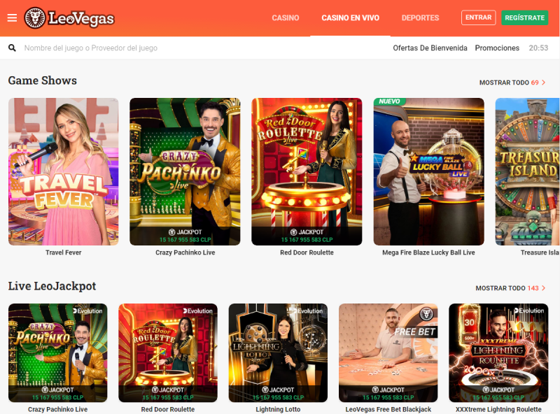 leovegas juegos de casino en vivo