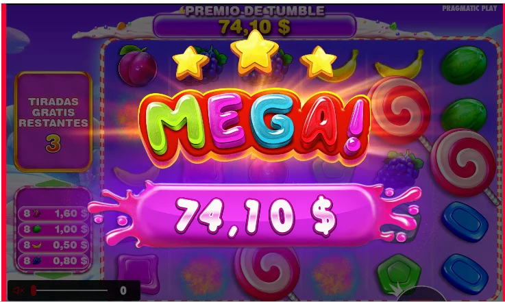 Premio mega en Sweet Bonanza 1000