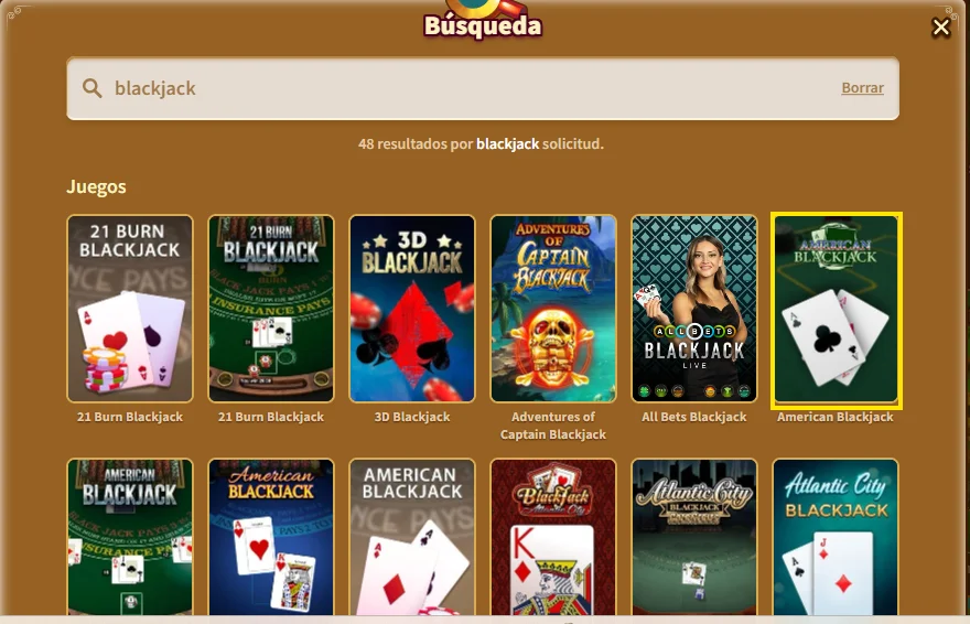 oferta de blackjack en MyEmpire Casino