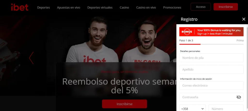 registro en ibet