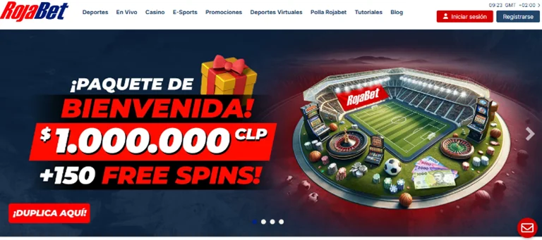 página de inicio de RojaBet