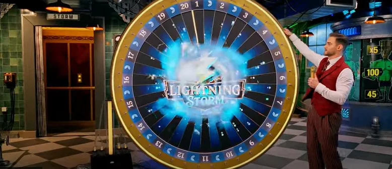 ruleta lightning storm live con crupier