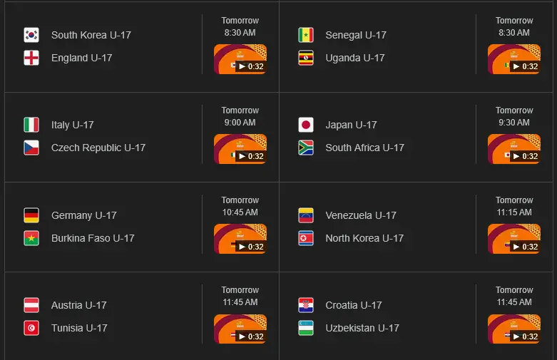 octavos pronosticos mundial sub 17 partidos