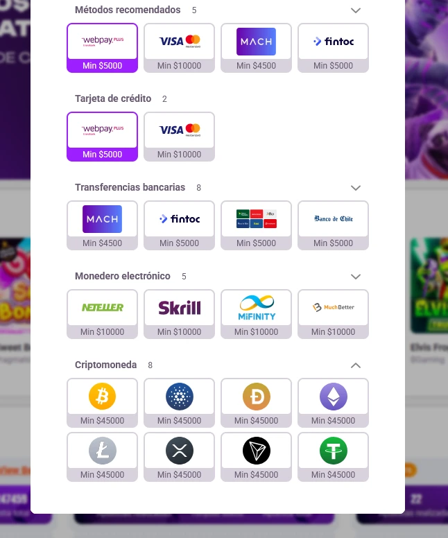 metodos pago chile binance criptomonedas