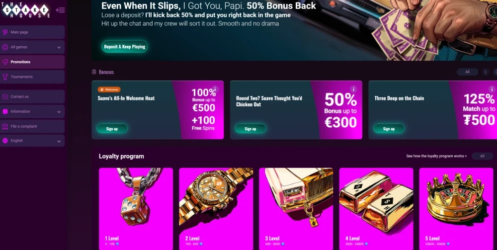 the stakehouse casino bonos chile