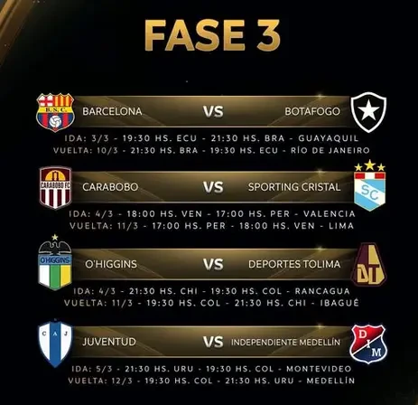 copa libertadores fase 3