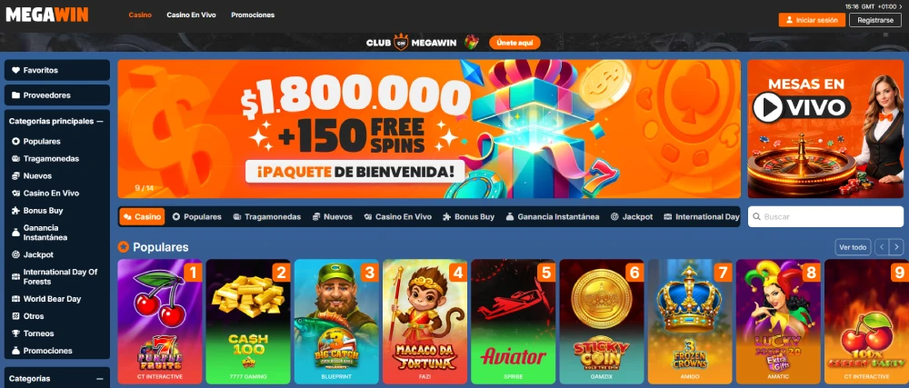 megawin bono de bienvenida