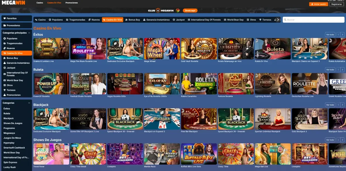 megawin casino en vivo