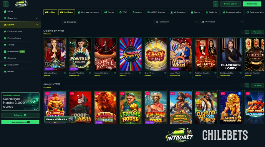 nitrobet juegos de casino