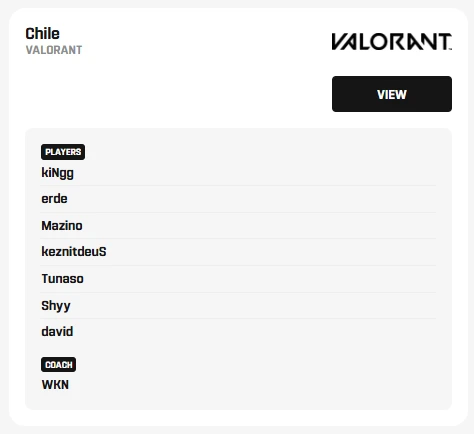 equipo chile valorant